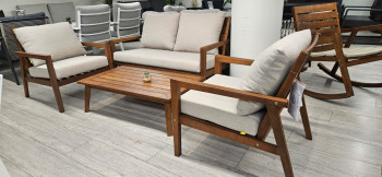 CARA |מערכת ישיבה מעץ לגינה